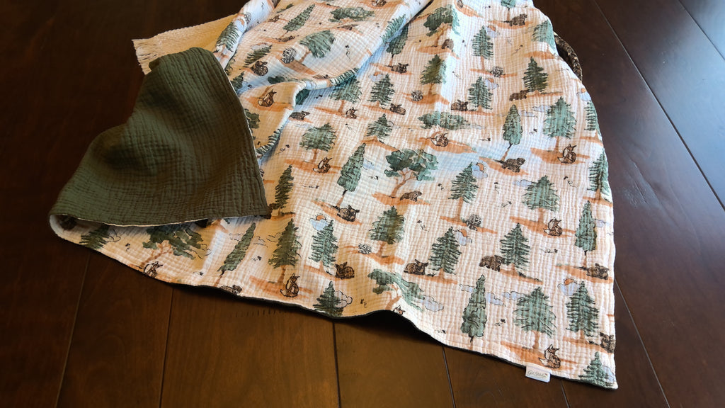 Whispering Pines Double Gauze Baby Blanket