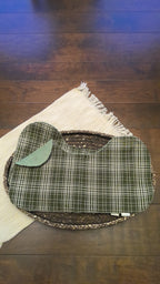 Green Plaid Burp Cloth – Sage Terry