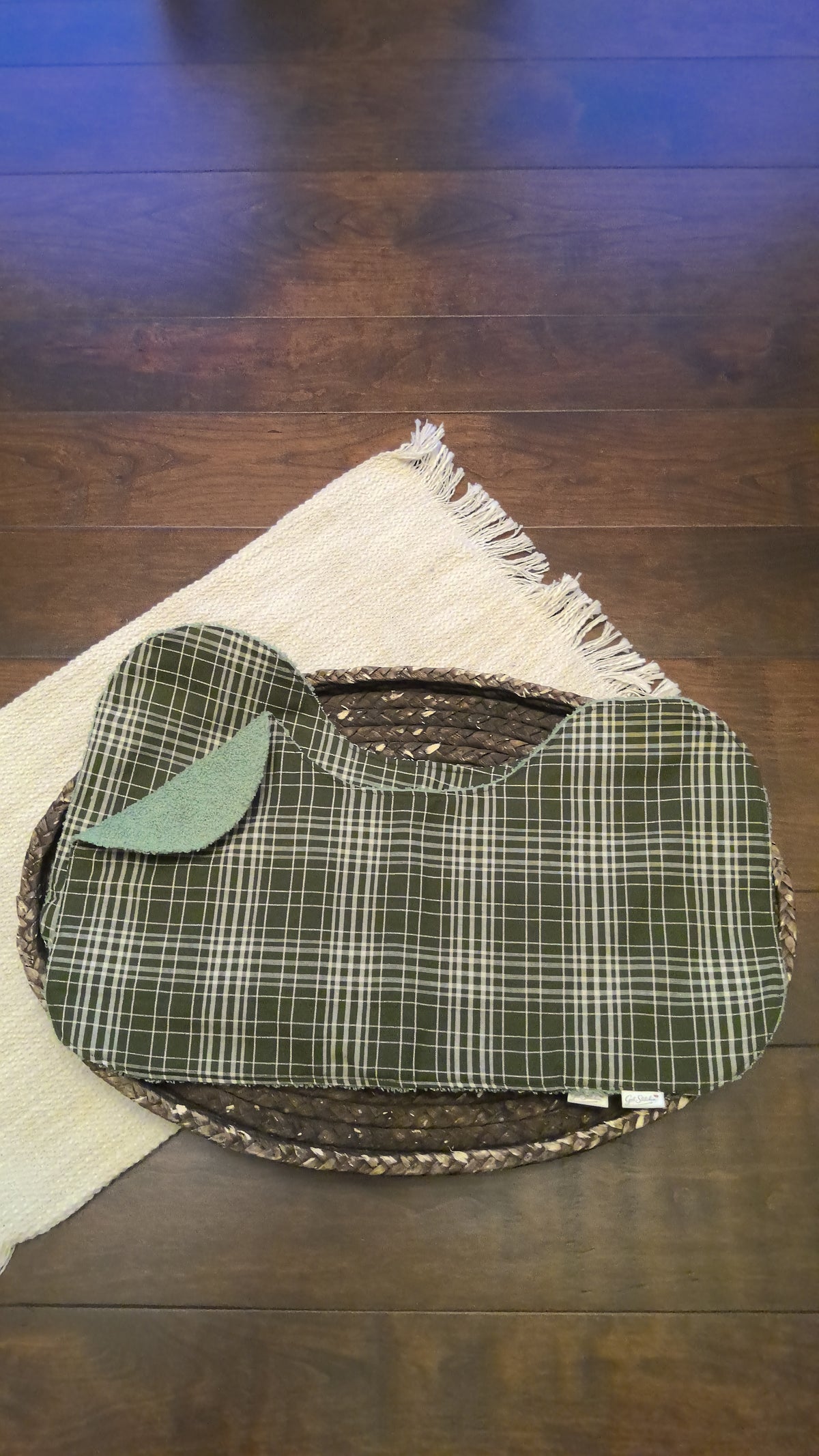 Green Plaid Burp Cloth – Sage Terry