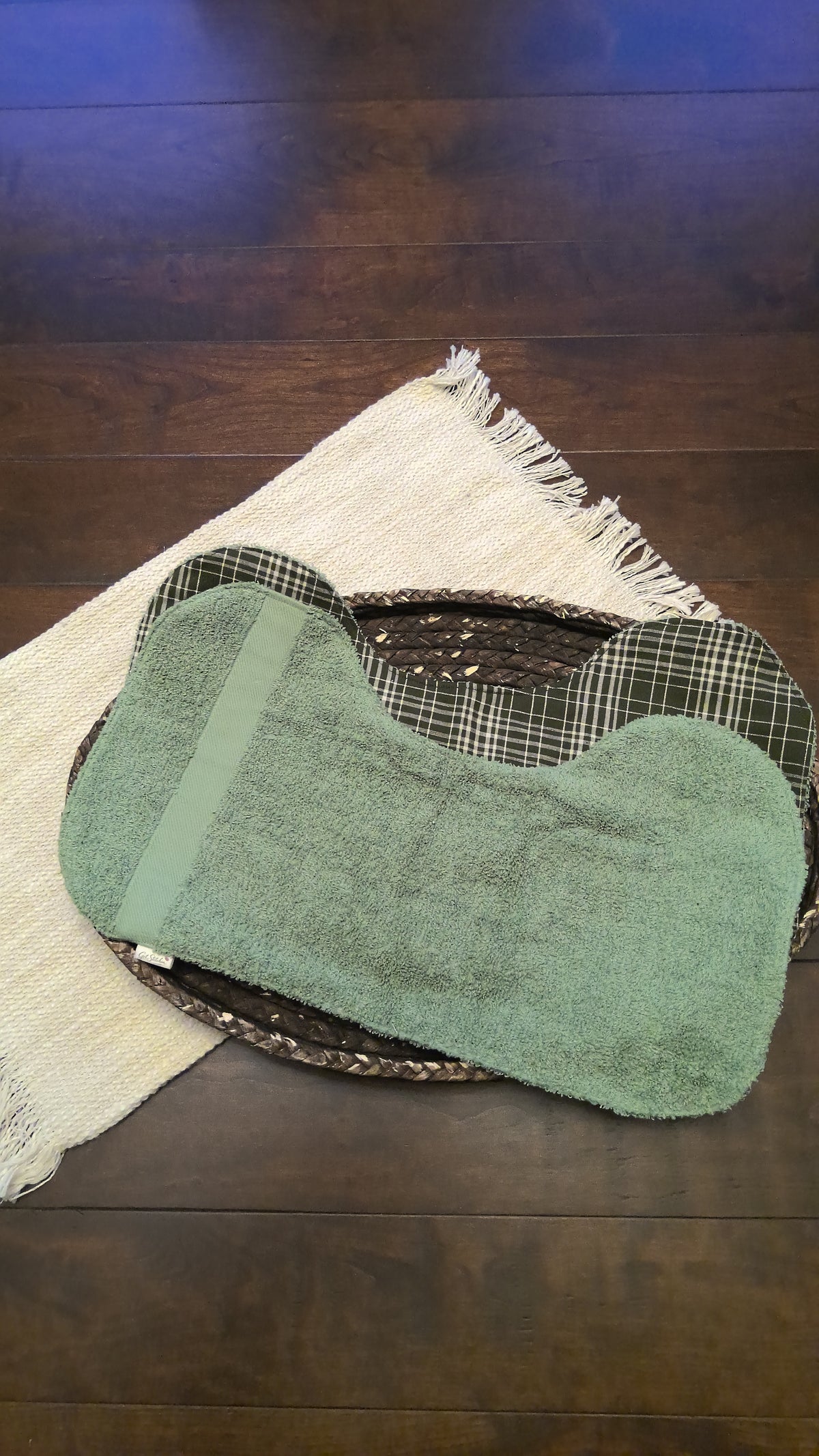 Green Plaid Burp Cloth – Sage Terry