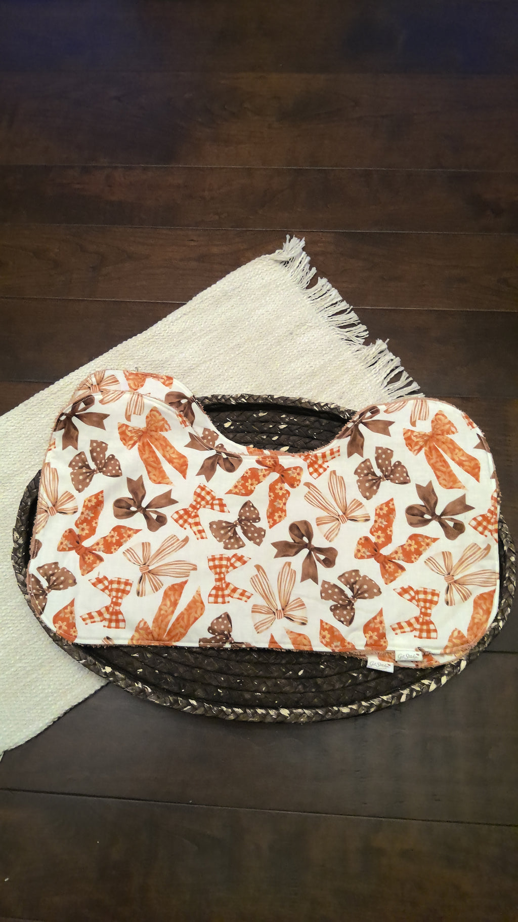Harvest Bows Burp Cloth – Spice Terry