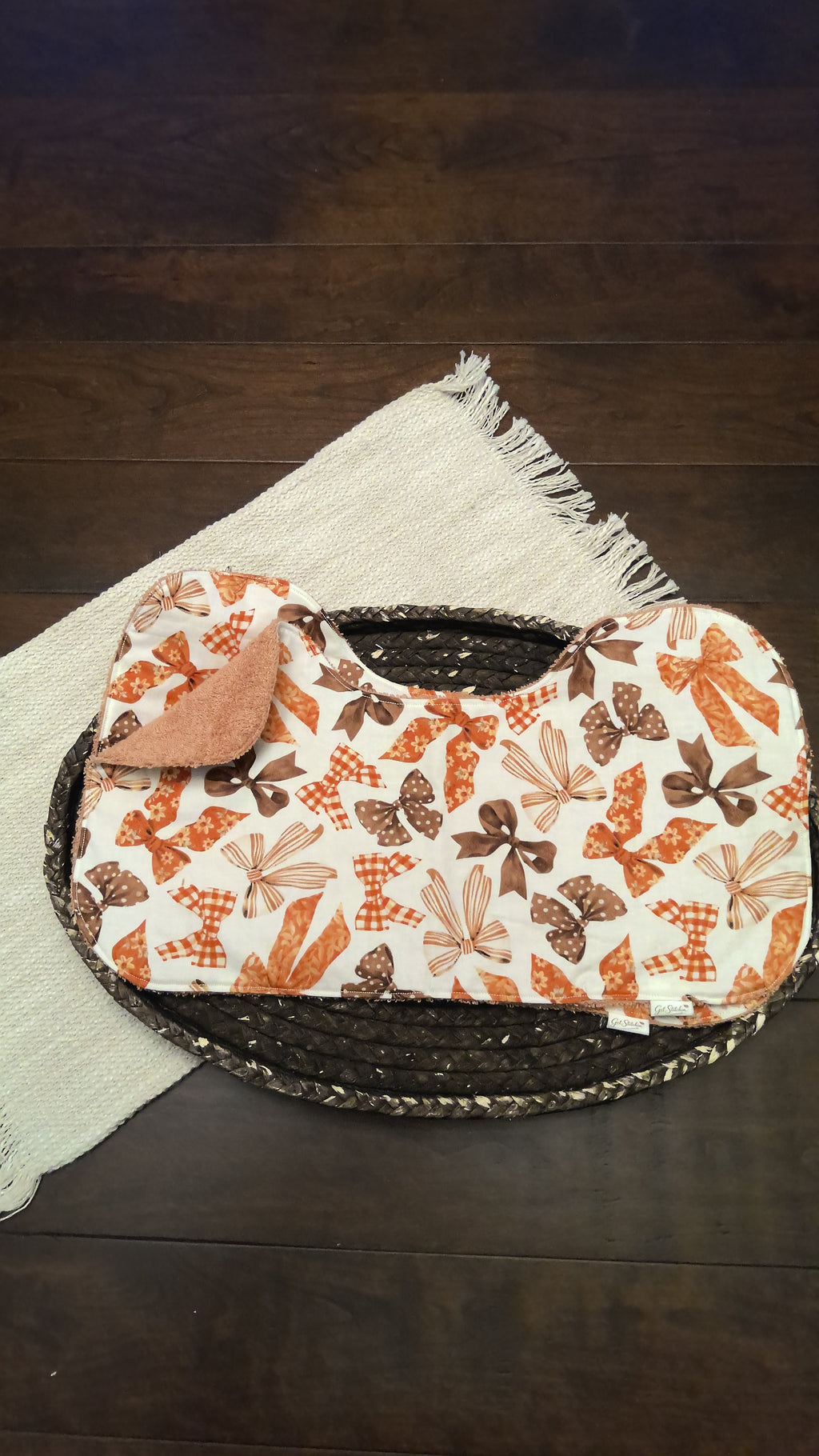 Harvest Bows Burp Cloth – Spice Terry