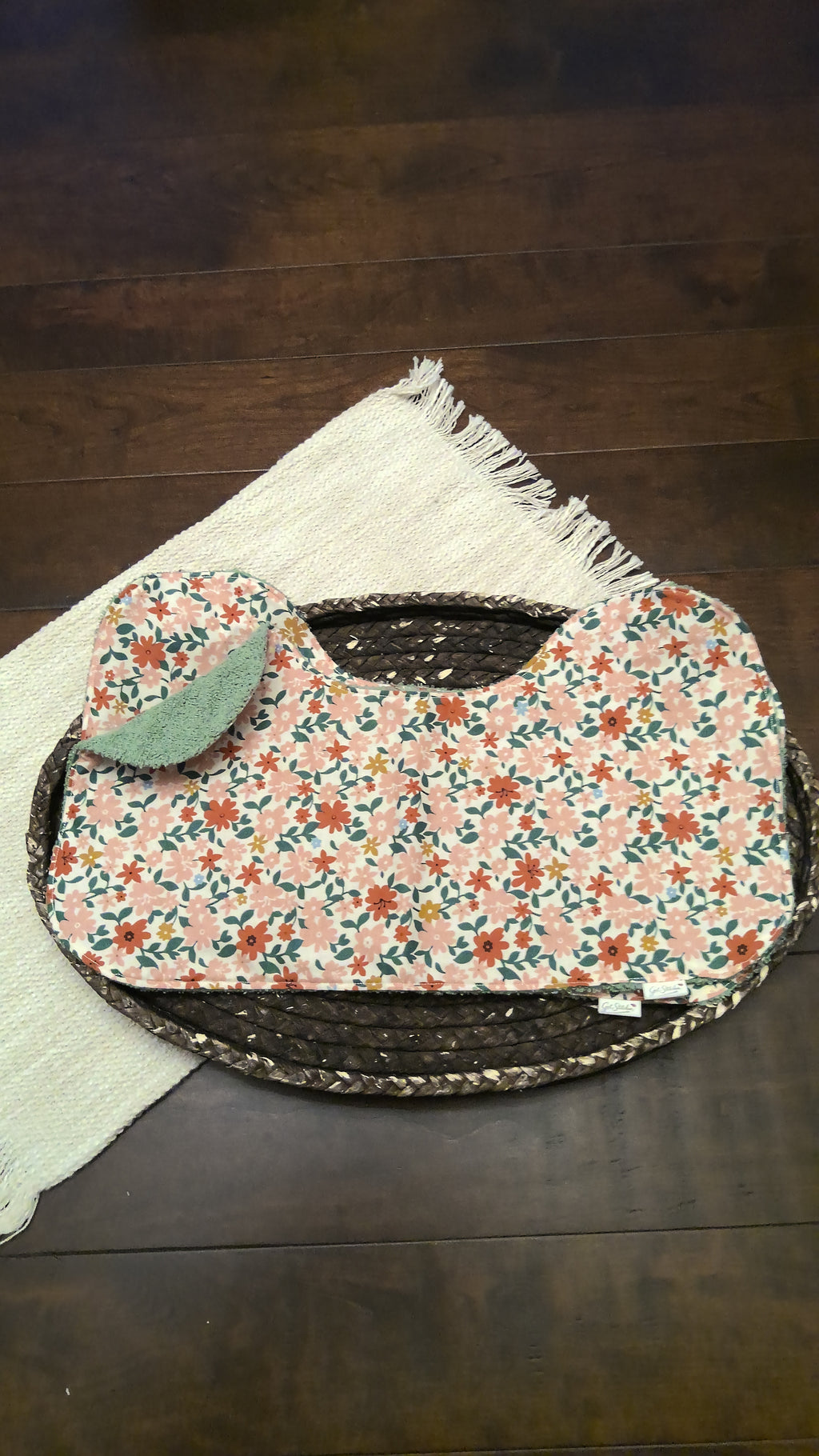 Meadow Bloom Burp Cloth – Sage Terry