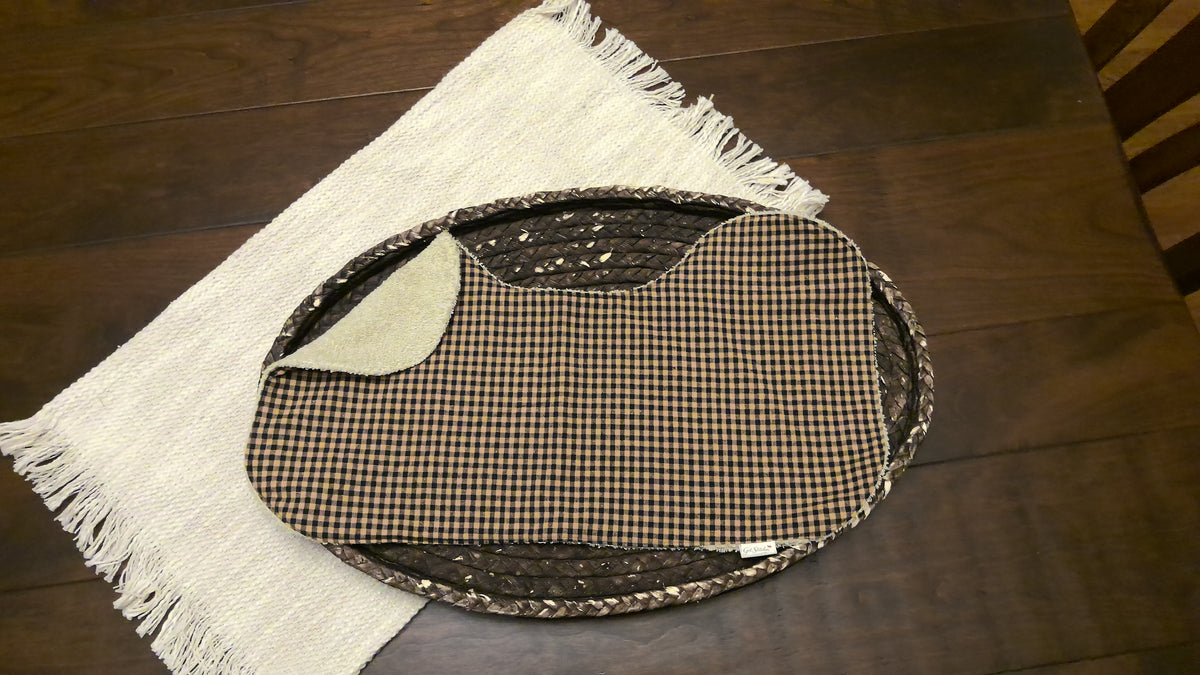 Black & Tan Burp Cloth
