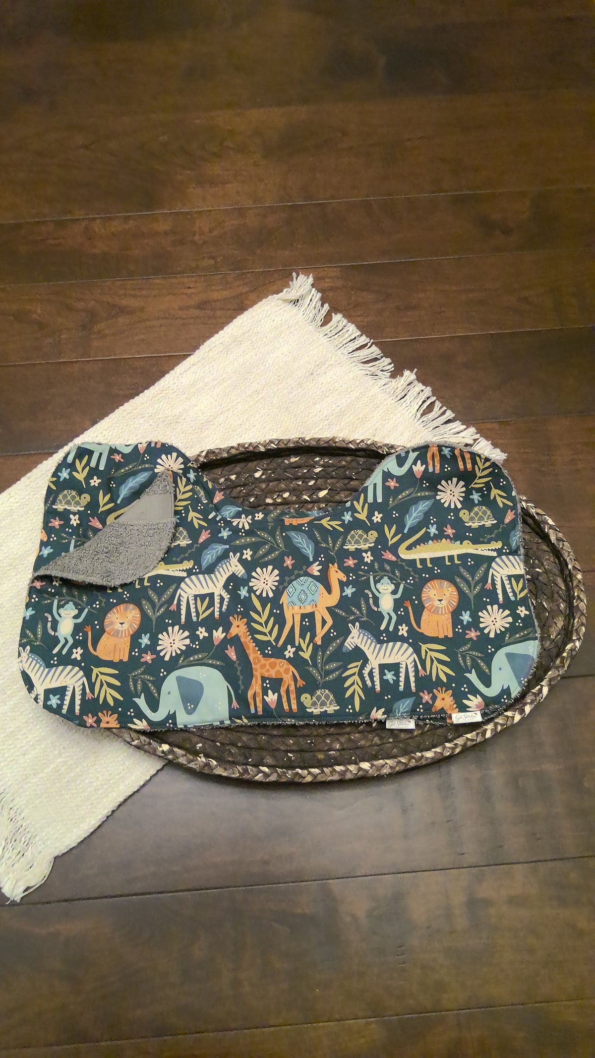 Into the Wild Burp Cloth – Gray Terry