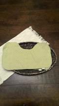 Sage Polka Dots Burp Cloth – Beige Terry