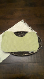 Sage Polka Dots Burp Cloth – Beige Terry