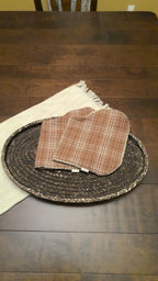 Brown Plaid Burp Cloth – Beige Terry