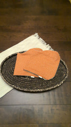 Orange Polka Dots Burp Cloth – Beige Terry