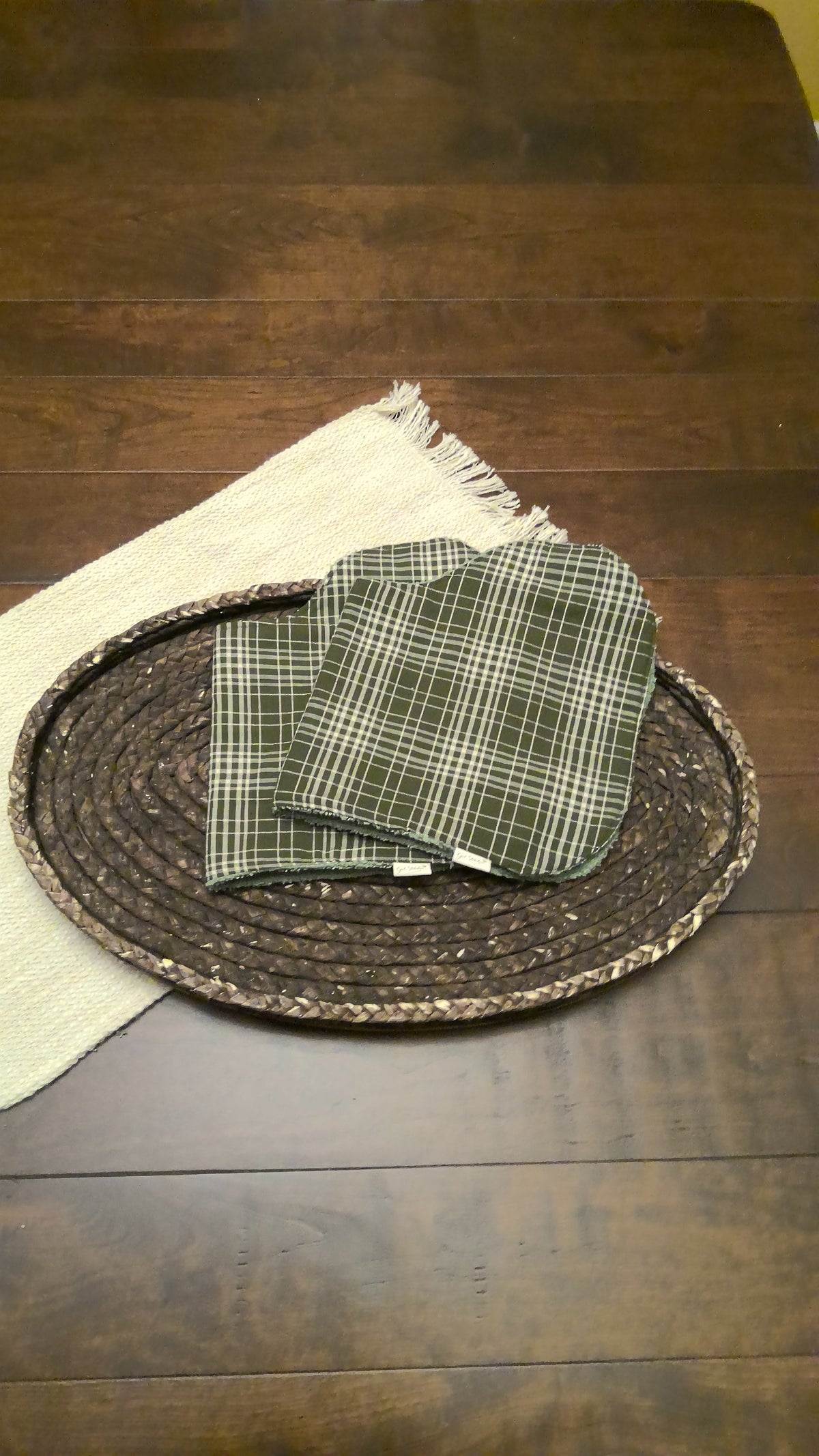 Green Plaid Burp Cloth – Sage Terry