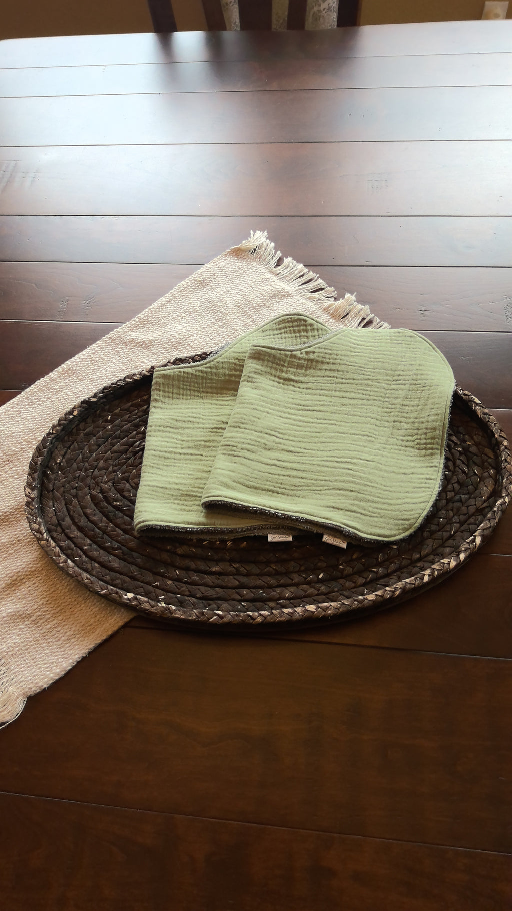 Sage Green Double Gauze Burp Cloth
