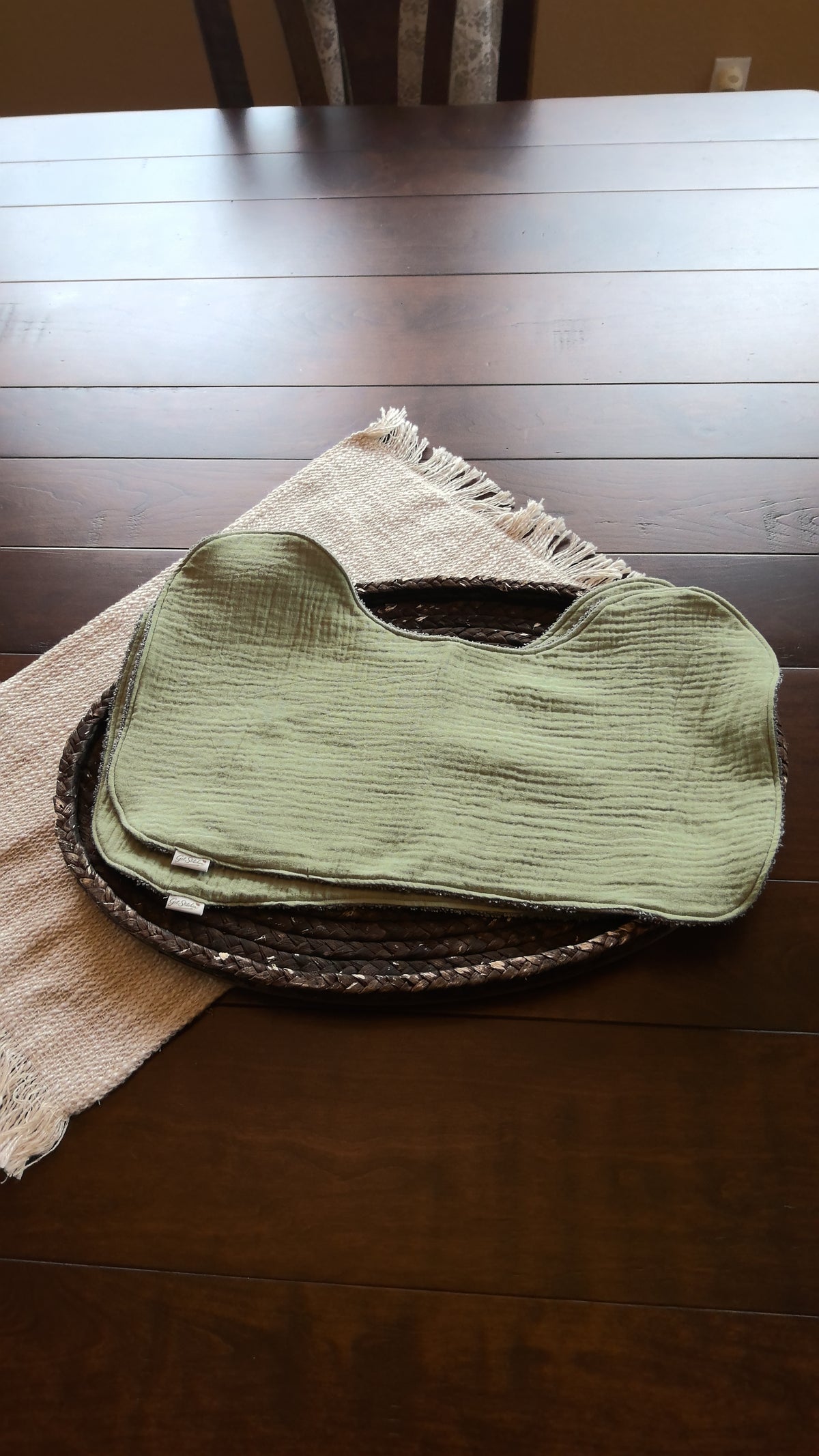 Sage Green Double Gauze Burp Cloth