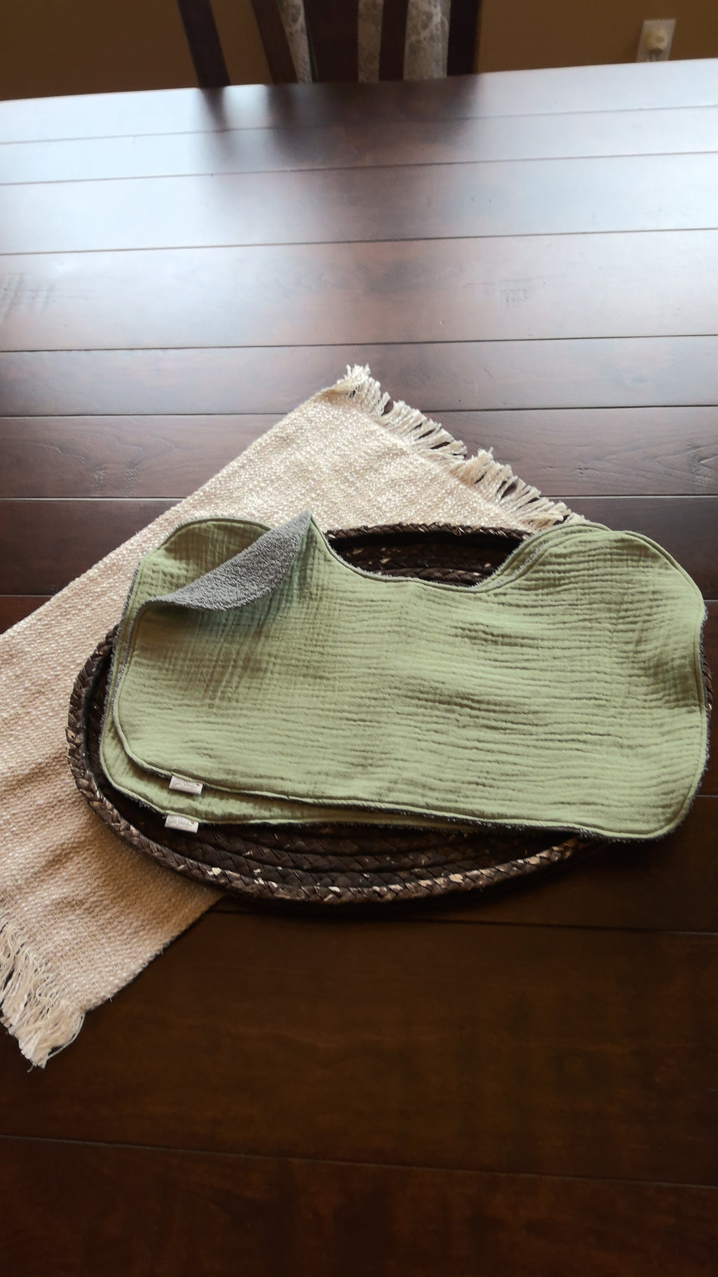 Sage Green Double Gauze Burp Cloth