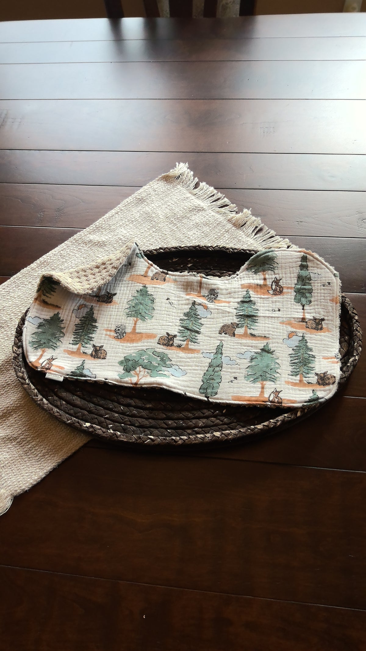 Whispering Pines Double Gauze Burp Cloth