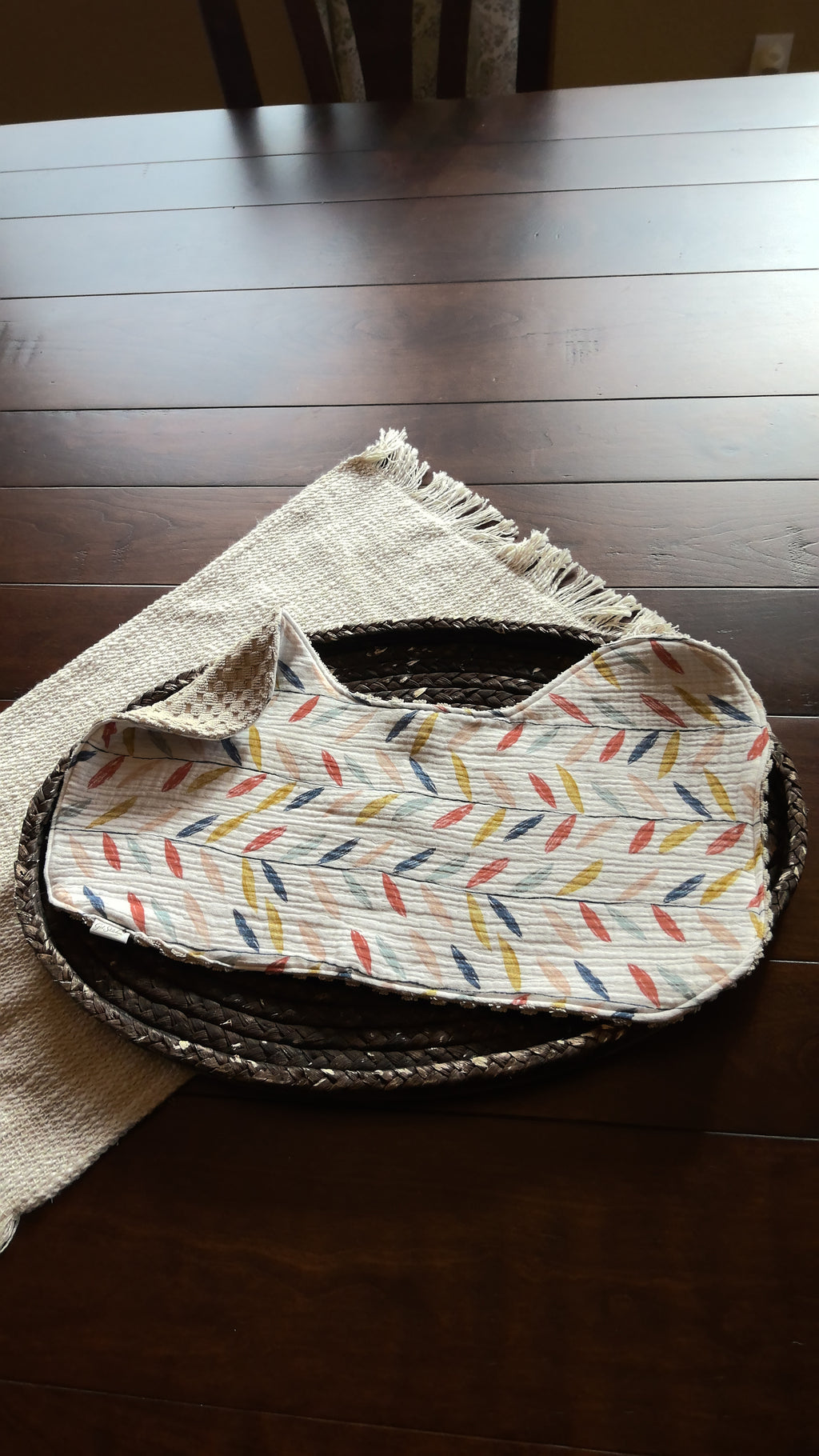 Falling Leaves Double Gauze Burp Cloth