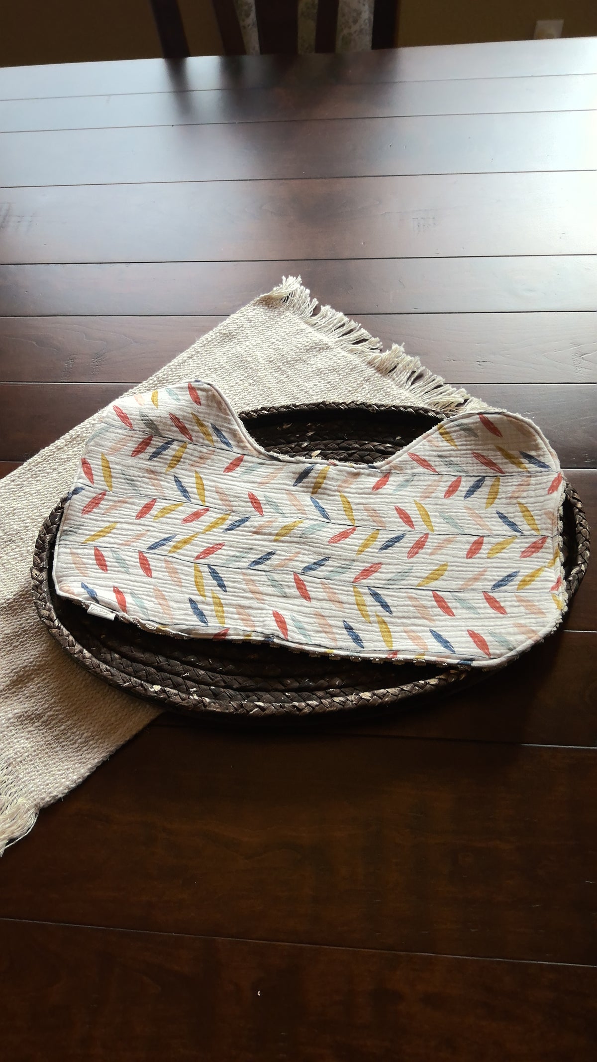 Falling Leaves Double Gauze Burp Cloth