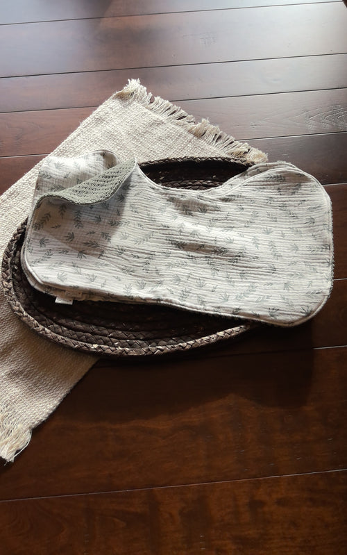 Autumn Sage Double Gauze Burp Cloth – Moss Waffle Terry